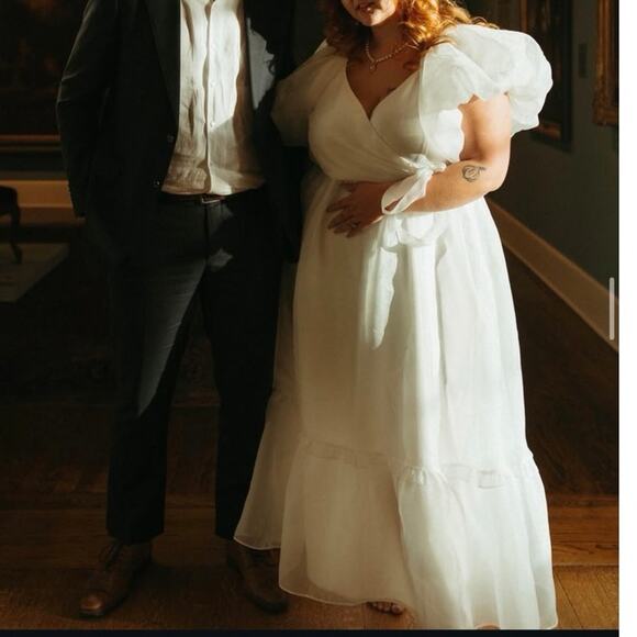 Jessakae Collection Dress in White Size Large - Picture 7 of 7